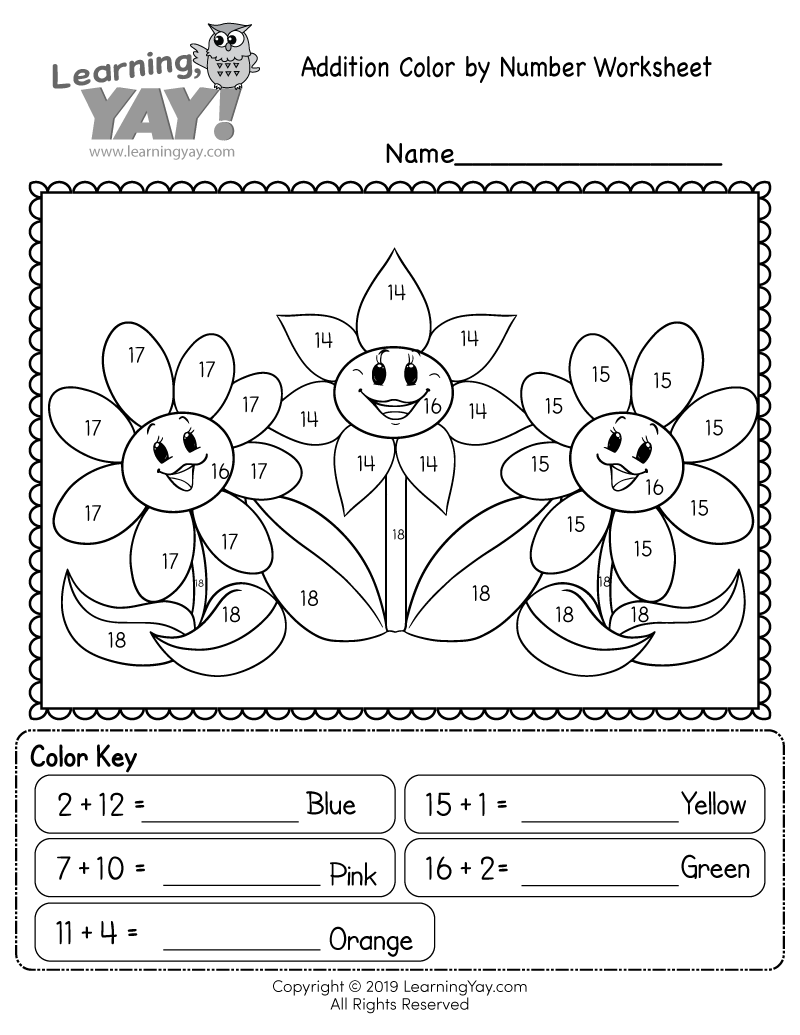 color-by-number-addition-free-printables