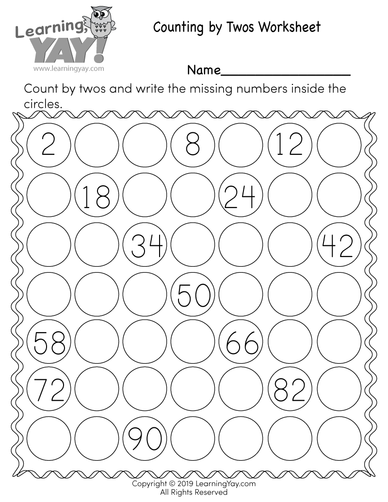 Students Can Practice Counting By 2s To 100 And Write In All The Missing Numbers Along The Wa