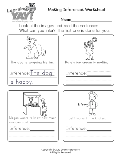 Making Inferences Worksheet