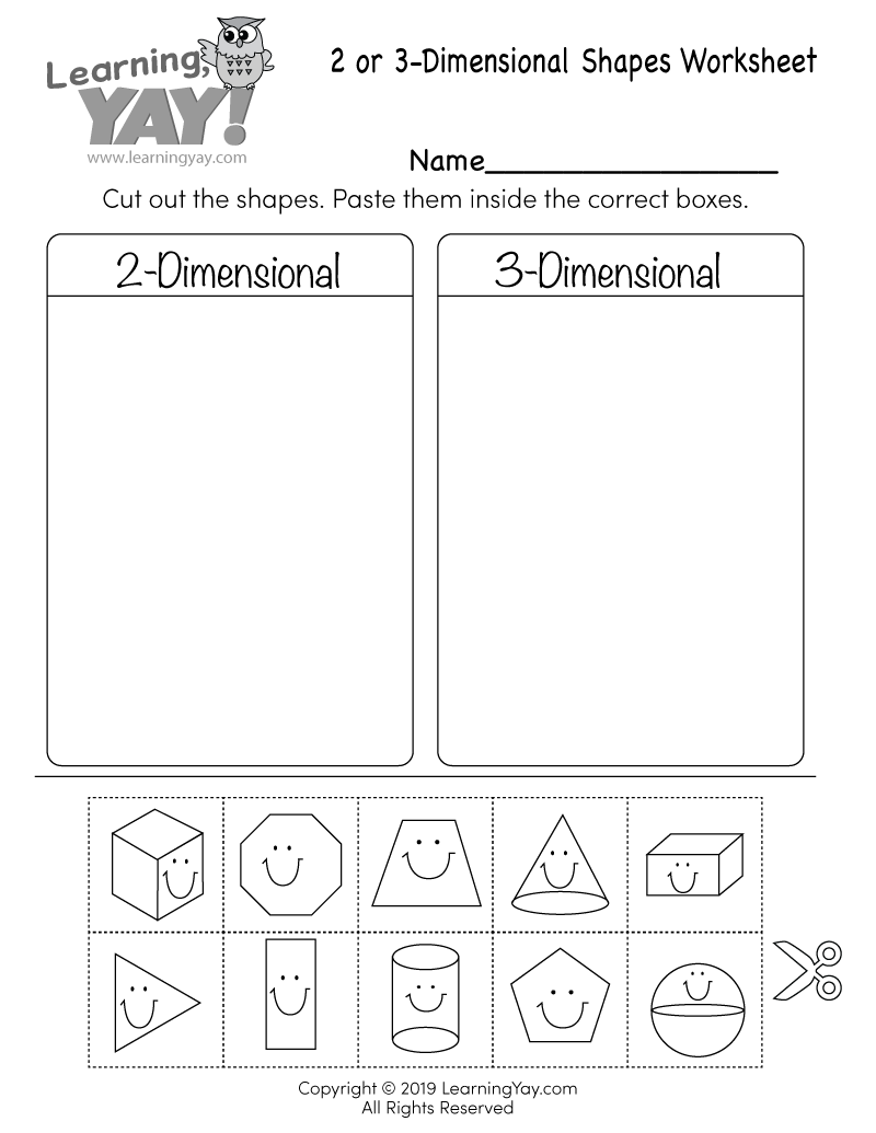 3d shapes worksheet 5th grade