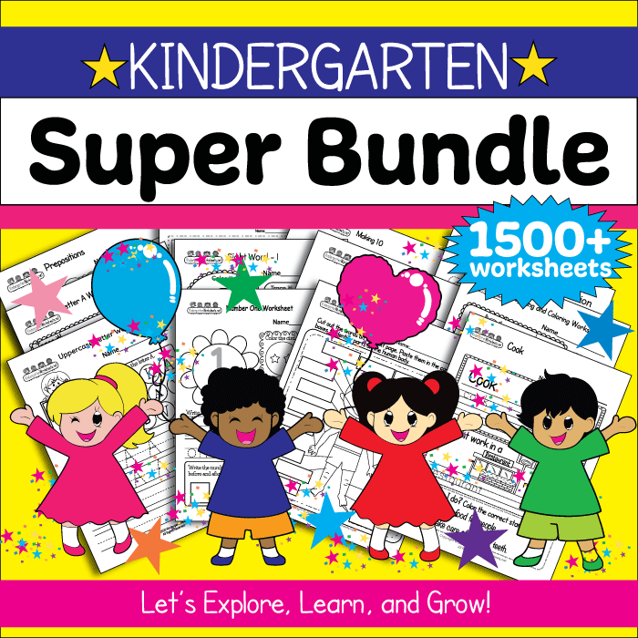 Kindergarten Worksheets Super Bundle